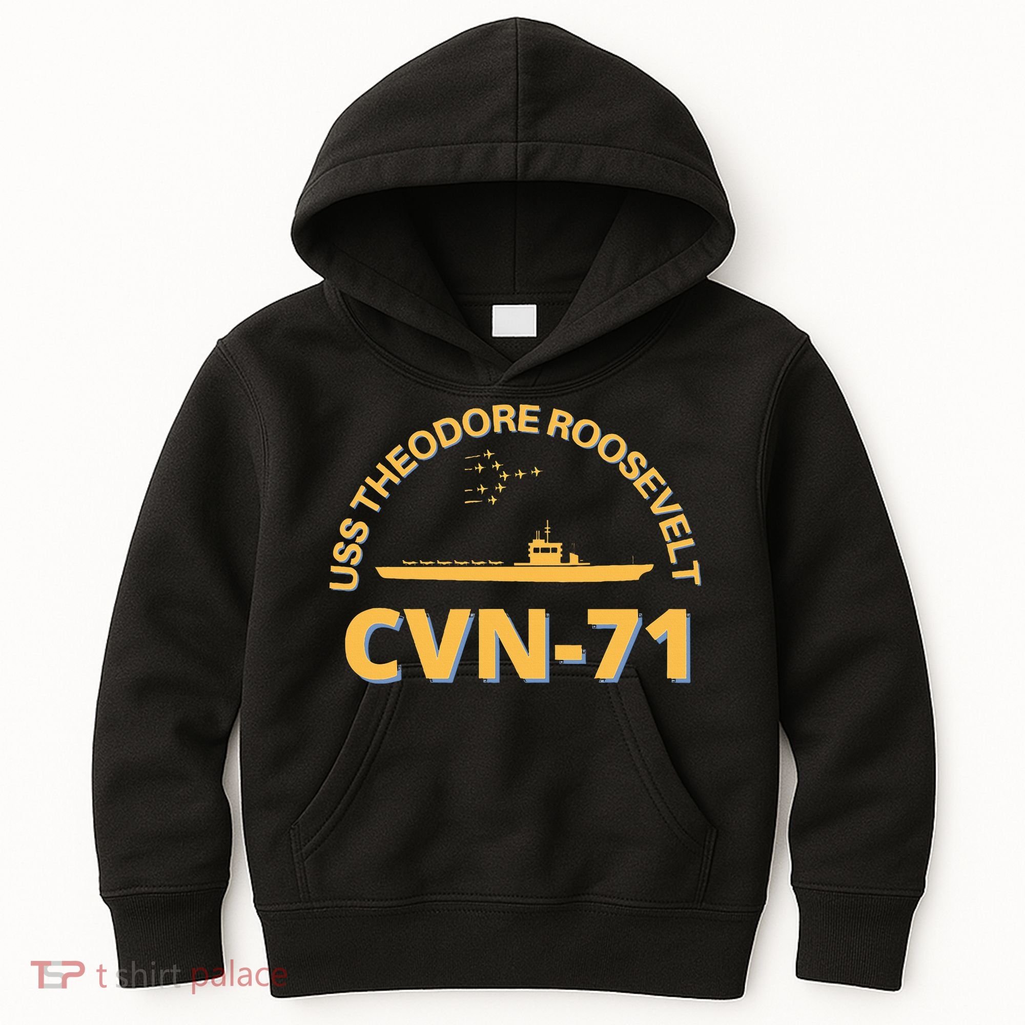 Us Aircraft Carrier Cvn71 Uss Theodore Roosevelt Kids Hoodie