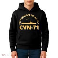 Us Aircraft Carrier Cvn71 Uss Theodore Roosevelt Kids Hoodie thumb 4