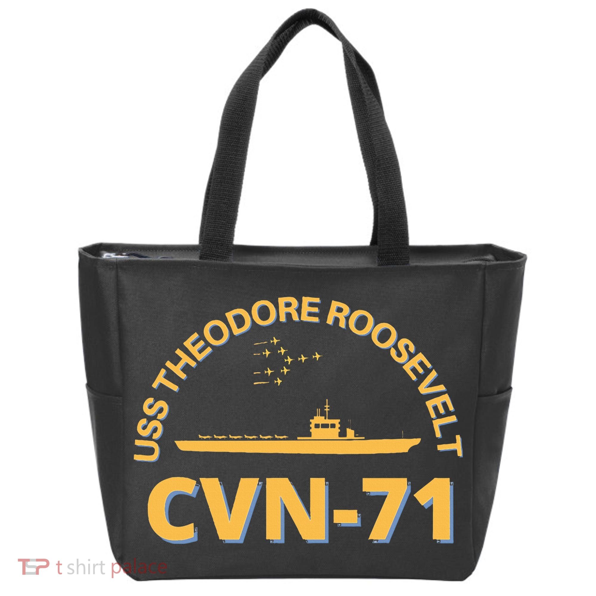 Us Aircraft Carrier Cvn71 Uss Theodore Roosevelt Tote Bag