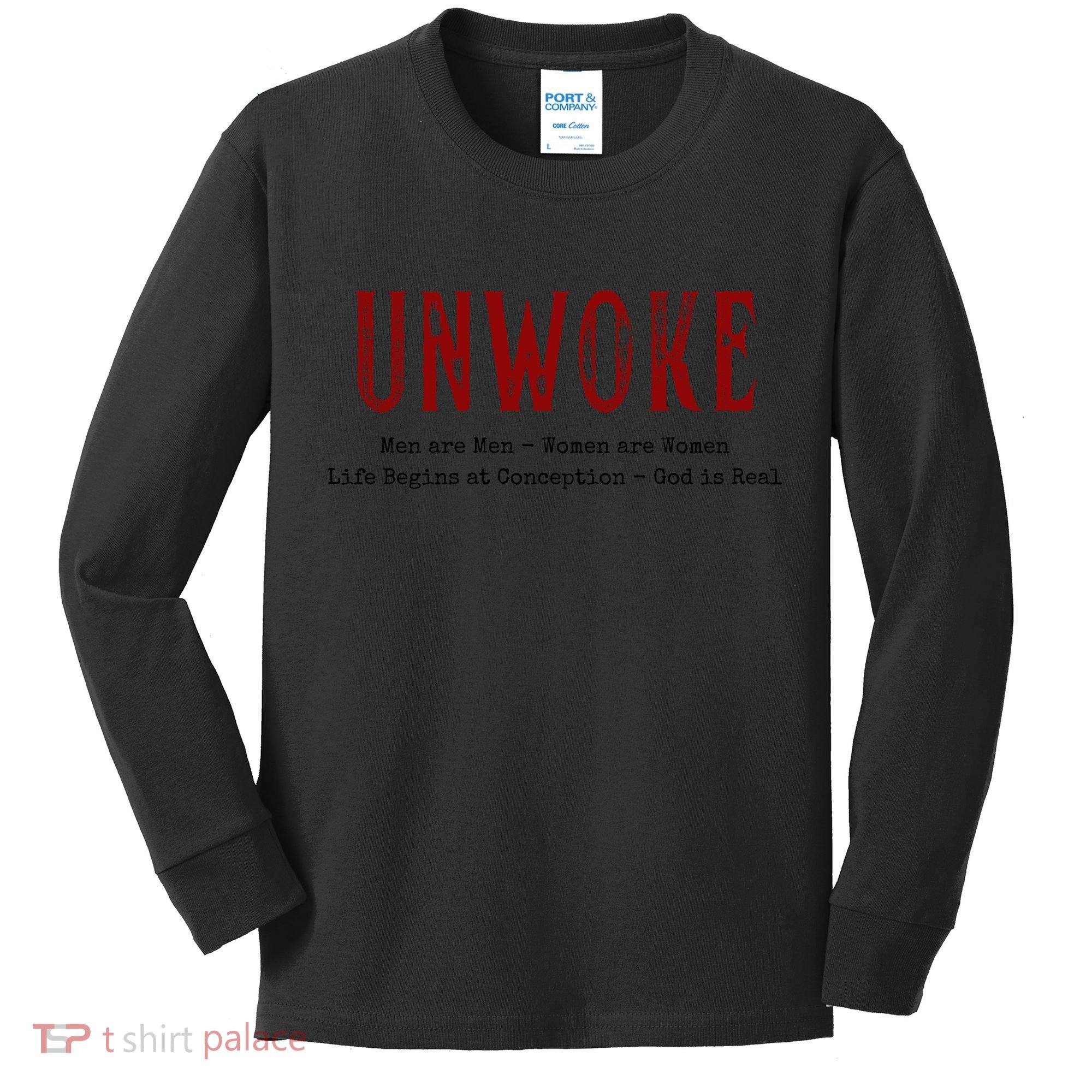 Unwoke Anti Cancel Culture Conservative 19 Kids Long Sleeve Shirt