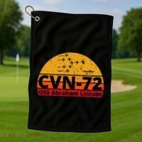Us Aircraft Carrier Cvn72 Uss Abraham Lincoln Golf Towel thumb 1
