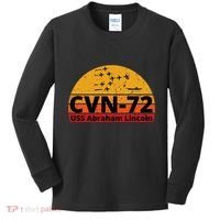 Us Aircraft Carrier Cvn72 Uss Abraham Lincoln Kids Long Sleeve Shirt thumb 0