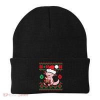 Ugly Anime Christmas Sweater Kawaii Axolotl Eating Ramen Beanie thumb 0