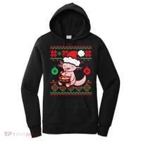Ugly Anime Christmas Sweater Kawaii Axolotl Eating Ramen Women's Hoodie thumb 0