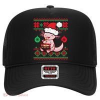 Ugly Anime Christmas Sweater Kawaii Axolotl Eating Ramen Hat thumb 0
