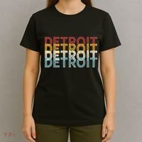 Us American City 70S Retro Usa Vintage Detroit T-Shirt thumb 4
