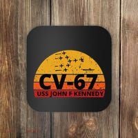 US Aircraft Carrier CV67 USS John F. Kennedy Coaster thumb 0