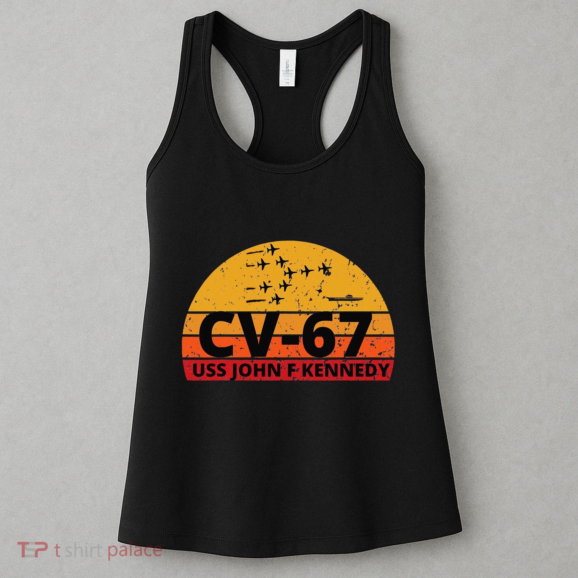 US Aircraft Carrier CV67 USS John F. Kennedy Women's Tank Top