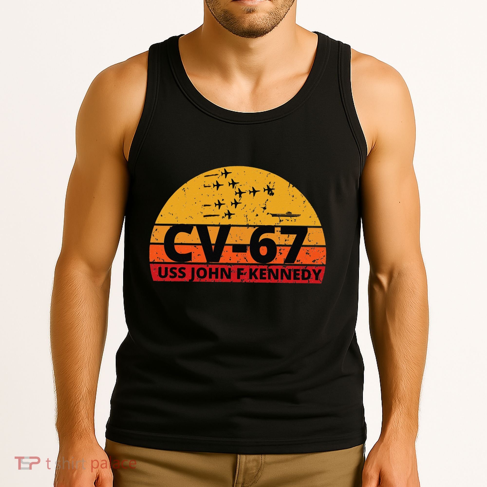 US Aircraft Carrier CV67 USS John F. Kennedy Tank Top