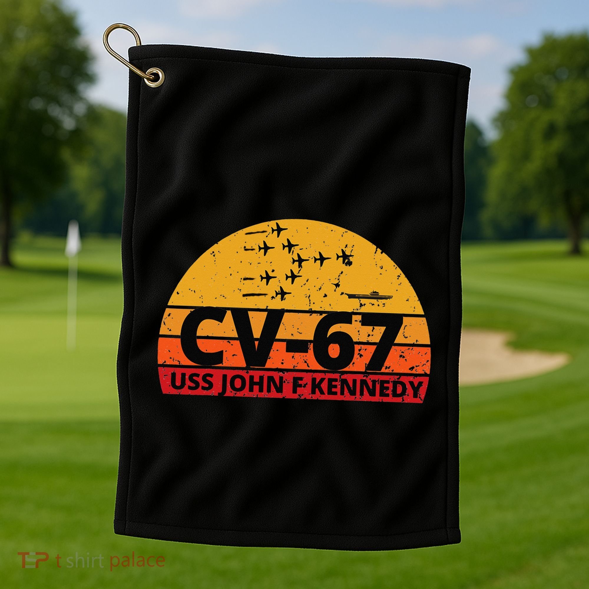 US Aircraft Carrier CV67 USS John F. Kennedy Golf Towel