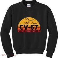 US Aircraft Carrier CV67 USS John F. Kennedy Kids Sweatshirt thumb 0