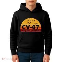 US Aircraft Carrier CV67 USS John F. Kennedy Kids Hoodie thumb 4