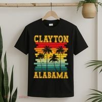 Us American City Retro Vintage Usa Clayton Alabama State T-Shirt thumb 2