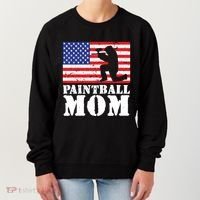 Usa American Distressed Flag Paintball Mom Her Gift Cute Gift Women's Sweatshirt thumb 0