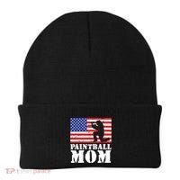 Usa American Distressed Flag Paintball Mom Her Gift Cute Gift Beanie thumb 0