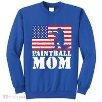 Usa American Distressed Flag Paintball Mom Her Gift Cute Gift Sweatshirt thumb 0