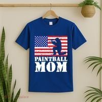 Usa American Distressed Flag Paintball Mom Her Gift Cute Gift T-Shirt thumb 2