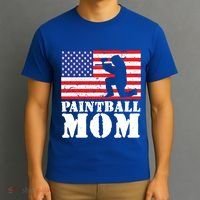 Usa American Distressed Flag Paintball Mom Her Gift Cute Gift T-Shirt thumb 3