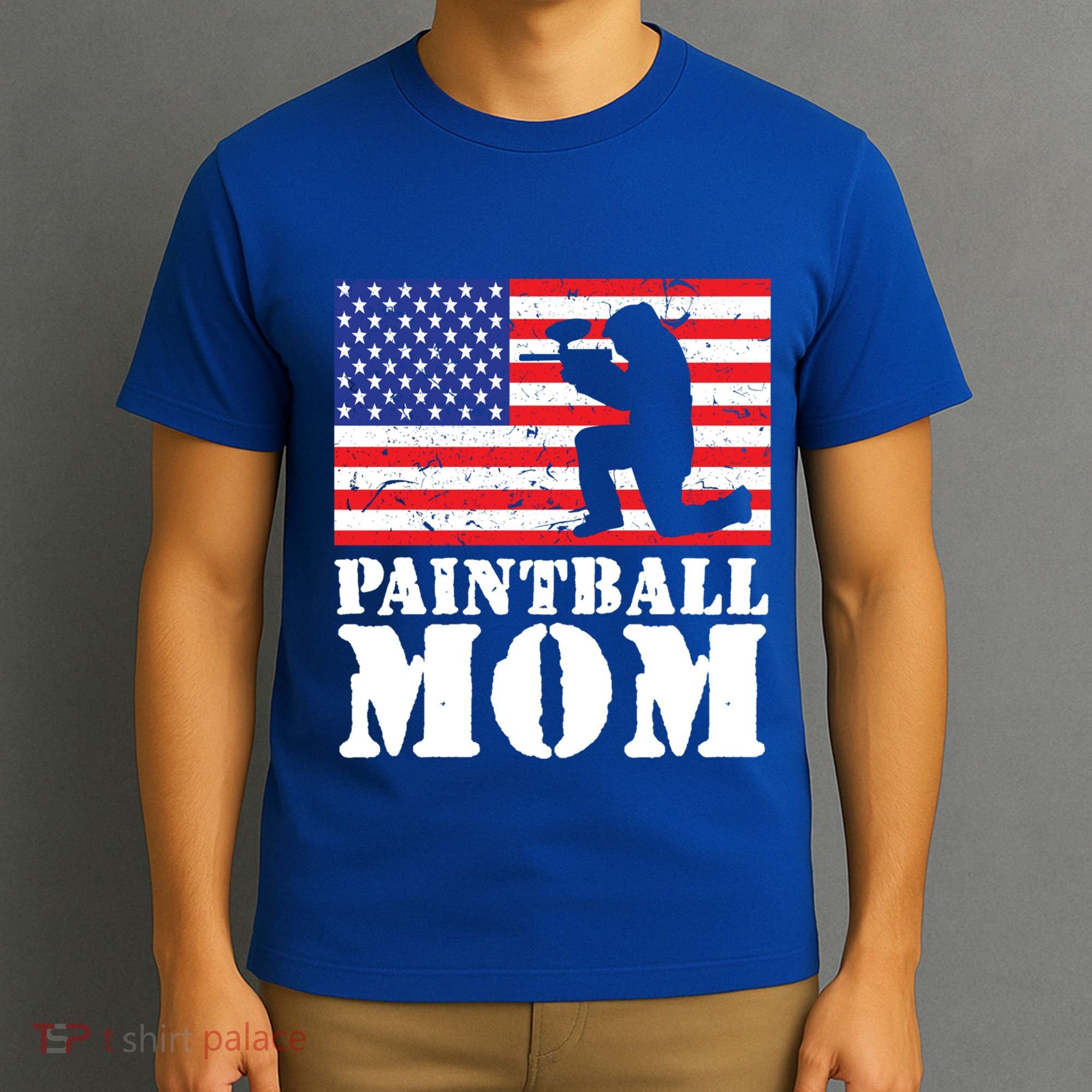 Usa American Distressed Flag Paintball Mom Her Gift Cute Gift T-Shirt
