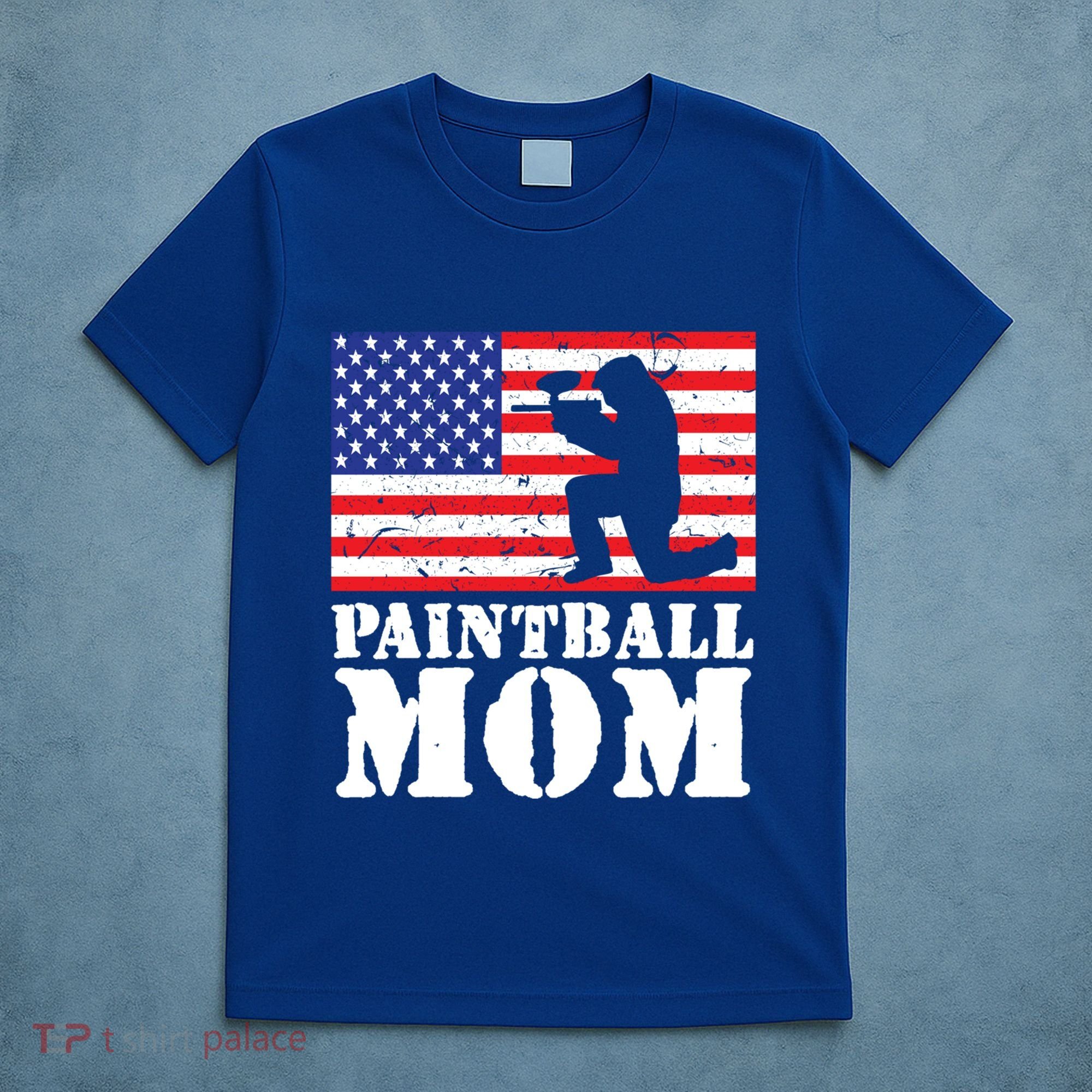 Usa American Distressed Flag Paintball Mom Her Gift Cute Gift T-Shirt