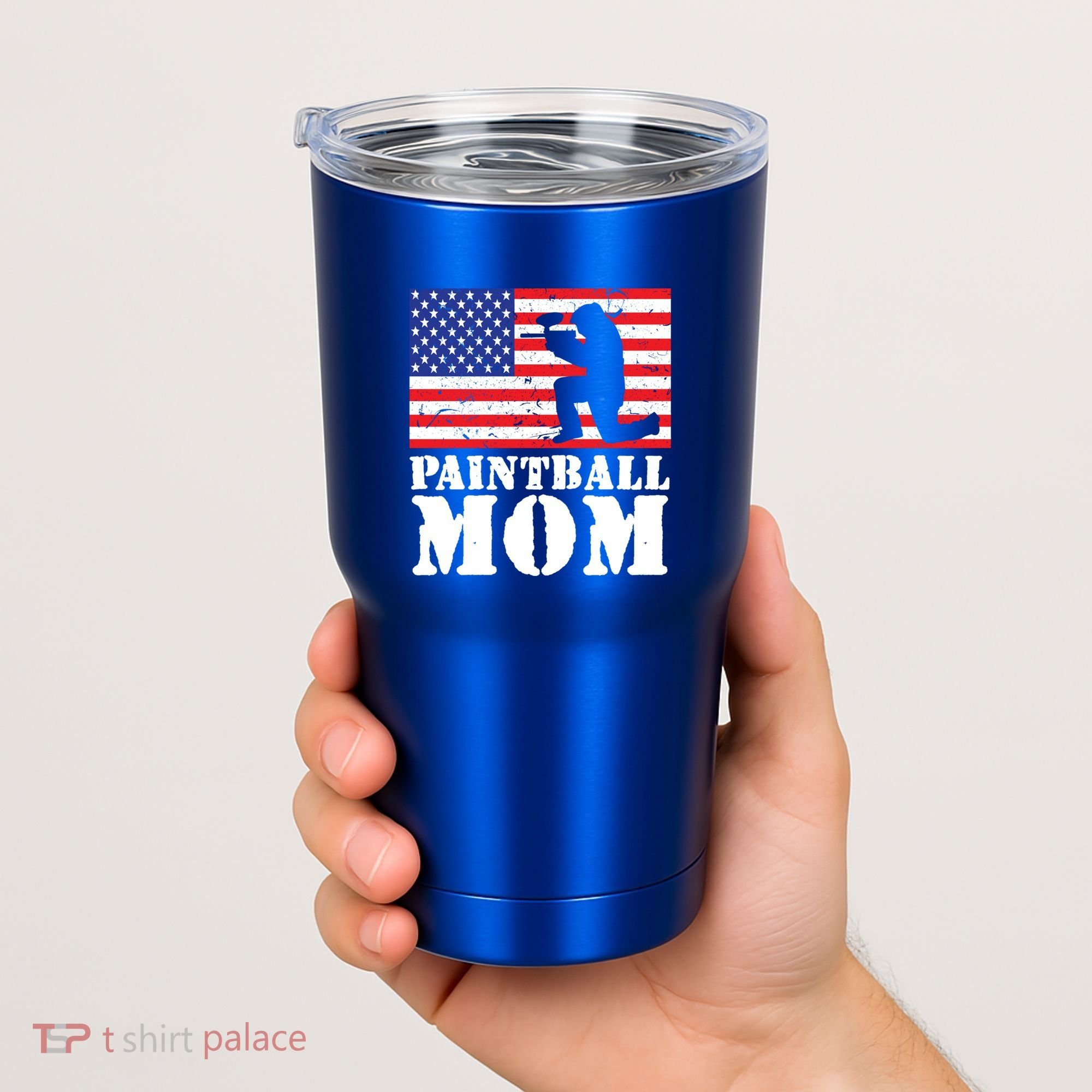 Usa American Distressed Flag Paintball Mom Her Gift Cute Gift Tumbler