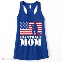 Usa American Distressed Flag Paintball Mom Her Gift Cute Gift Women's Tank Top thumb 0