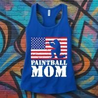 Usa American Distressed Flag Paintball Mom Her Gift Cute Gift Women's Tank Top thumb 3