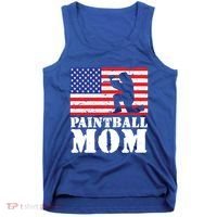 Usa American Distressed Flag Paintball Mom Her Gift Cute Gift Tank Top thumb 0