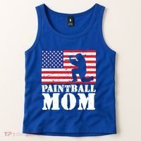 Usa American Distressed Flag Paintball Mom Her Gift Cute Gift Tank Top thumb 2