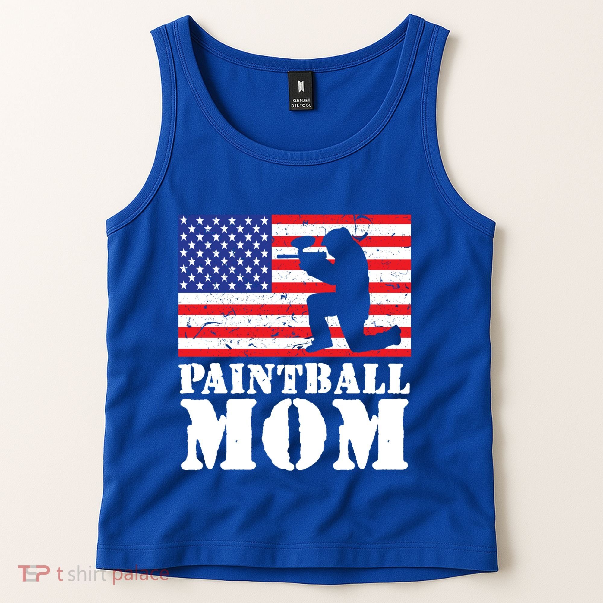 Usa American Distressed Flag Paintball Mom Her Gift Cute Gift Tank Top