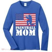 Usa American Distressed Flag Paintball Mom Her Gift Cute Gift Women's Long Sleeve Shirt thumb 0