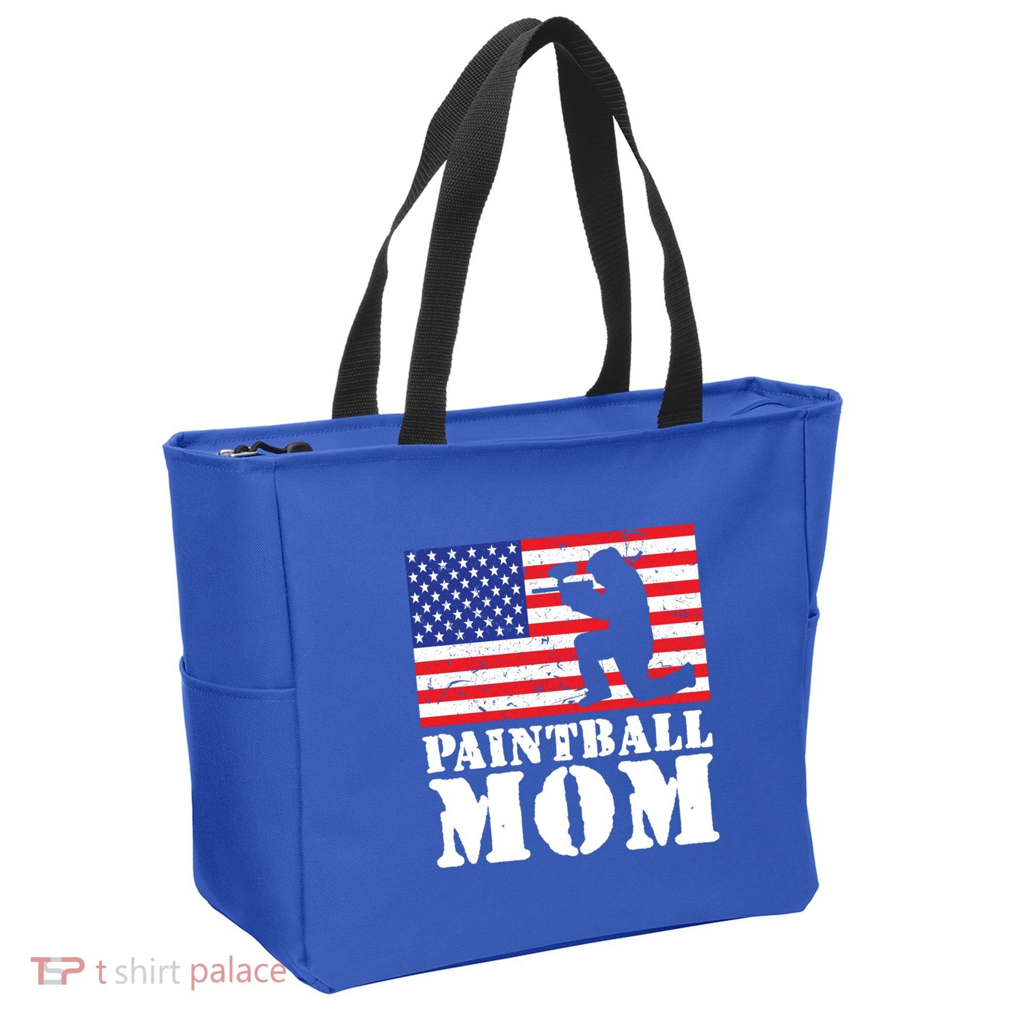 Usa American Distressed Flag Paintball Mom Her Gift Cute Gift Tote Bag