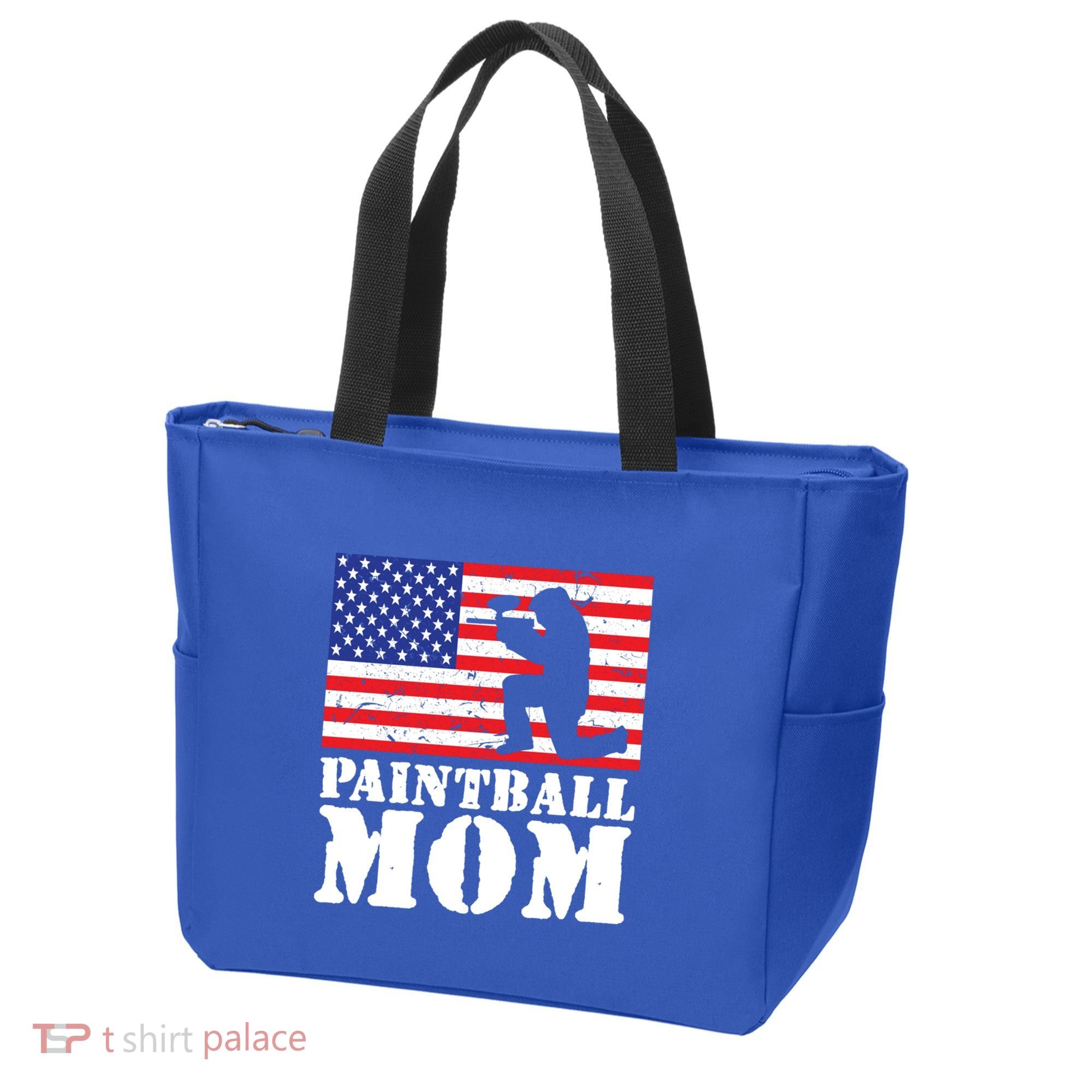 Usa American Distressed Flag Paintball Mom Her Gift Cute Gift Tote Bag