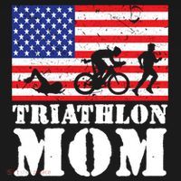 Usa American Distressed Flag Triathlon Mom For Her Gift Women's Hoodie thumb 2