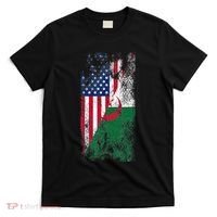 USA Algeria Flags United States of America Algerian T-Shirt thumb 0