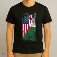 USA Algeria Flags United States of America Algerian T-Shirt thumb 3