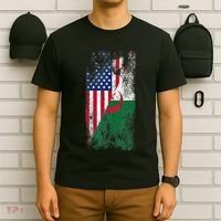 USA Algeria Flags United States of America Algerian T-Shirt thumb 6