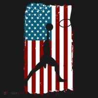 Us American Flag Basketball Patriotic Athlete Print Gift Ornament thumb 1
