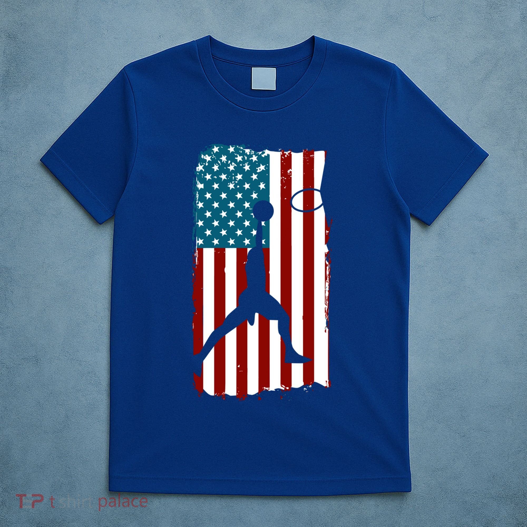 Us American Flag Basketball Patriotic Athlete Print Gift T-Shirt