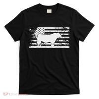 Usa American Flag America Cow Black Angus Rancher T-Shirt thumb 0