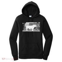 Usa American Flag America Cow Black Angus Rancher Women's Hoodie thumb 0