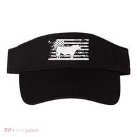 Usa American Flag America Cow Black Angus Rancher Visor thumb 0