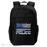 Usa American Flag Thin Blue Line Police Gift Backpack thumb 0
