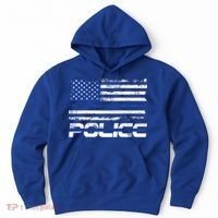 Usa American Flag Thin Blue Line Police Gift Hoodie thumb 0