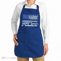 Usa American Flag Thin Blue Line Police Gift Apron thumb 2