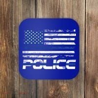 Usa American Flag Thin Blue Line Police Gift Coaster thumb 0