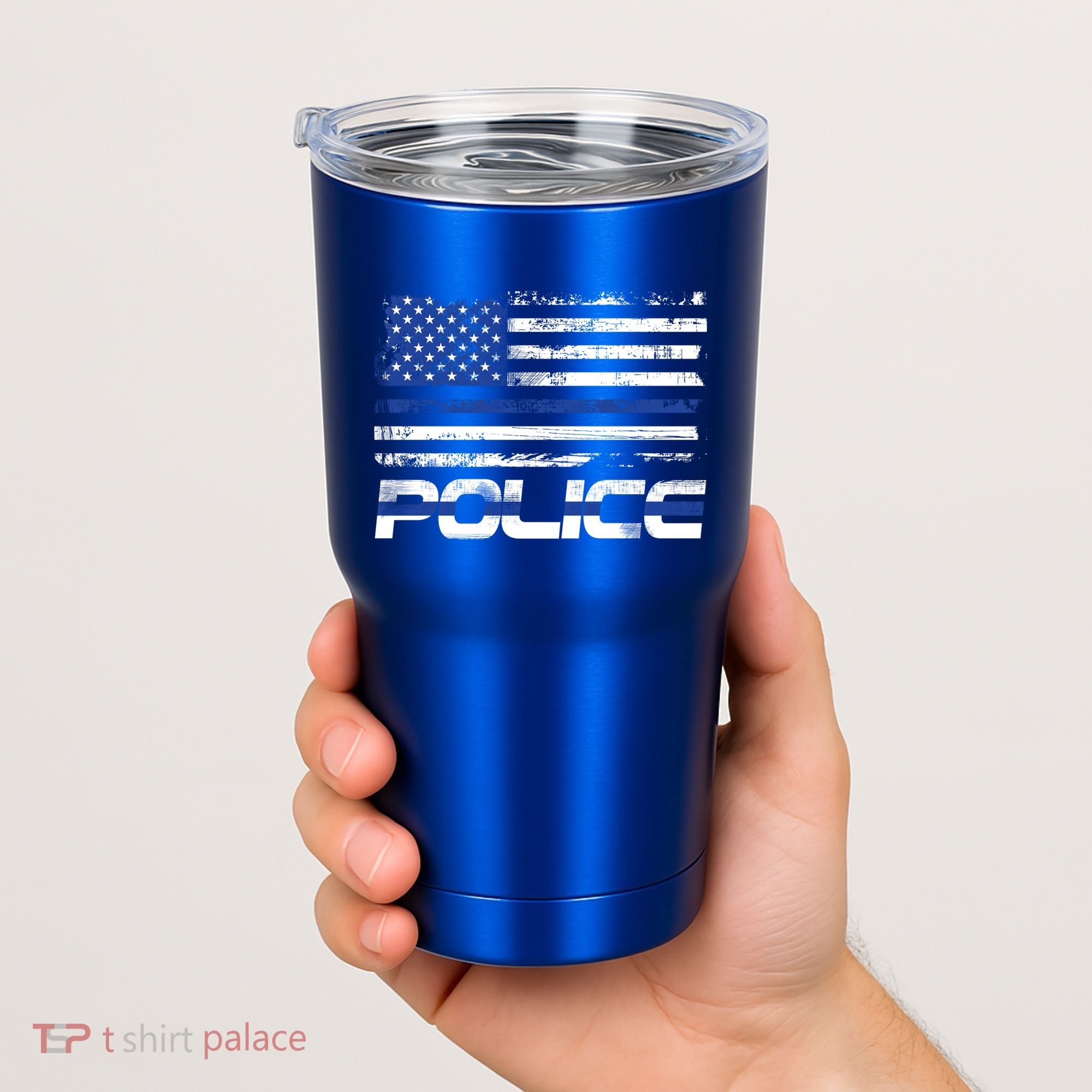 Usa American Flag Thin Blue Line Police Gift Tumbler