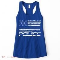 Usa American Flag Thin Blue Line Police Gift Women's Tank Top thumb 0