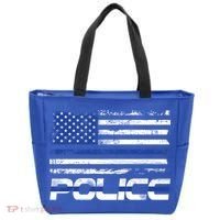 Usa American Flag Thin Blue Line Police Gift Tote Bag thumb 0