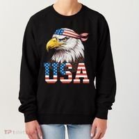Usa American Flag Women Bald Eagle Patriotic Women's Sweatshirt thumb 0
